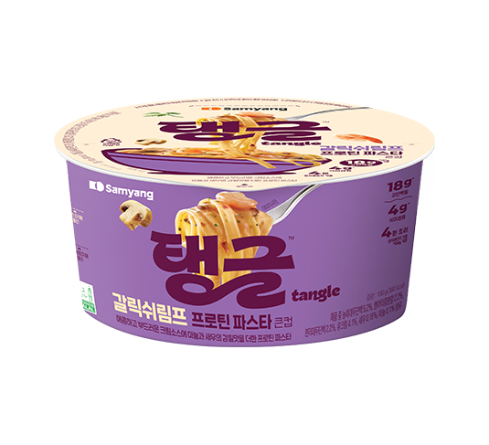 삼양식품 큰컵 탱글 갈릭쉬림프 프로틴 파스타
